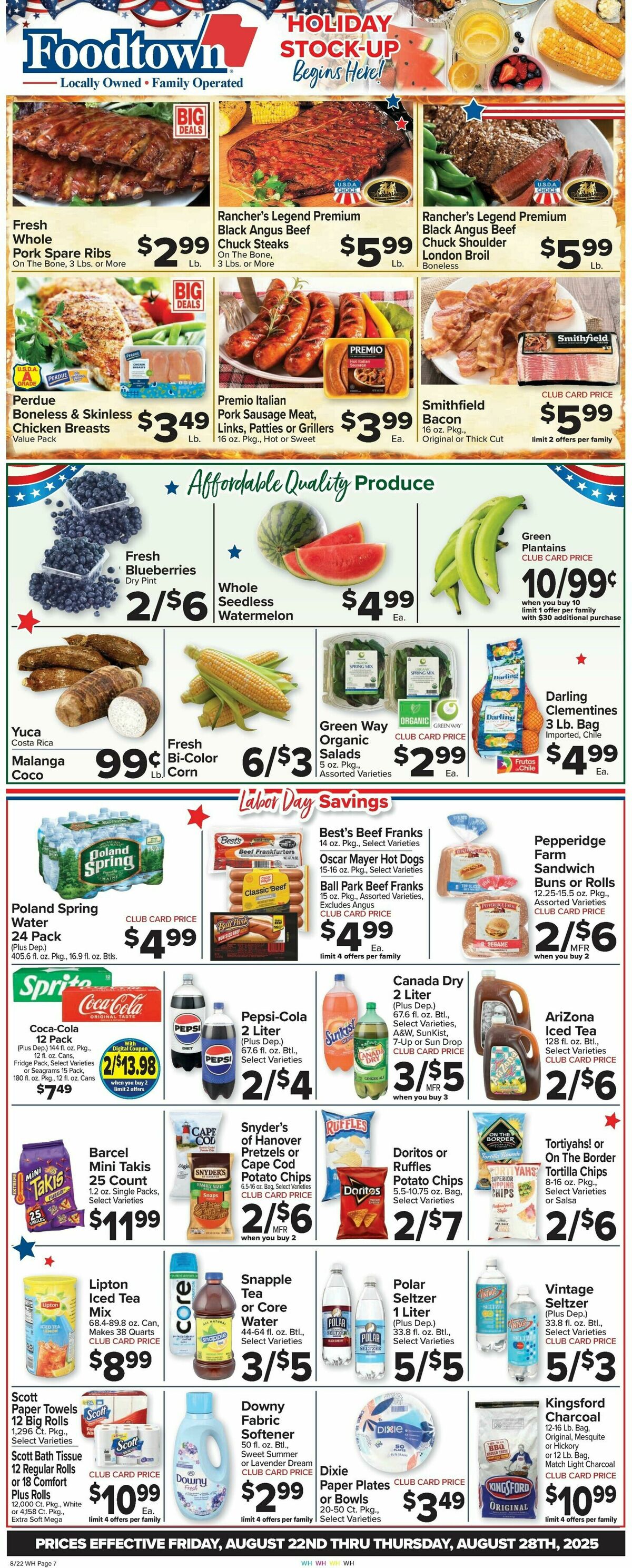 Food Town Weekly Ad from August 22