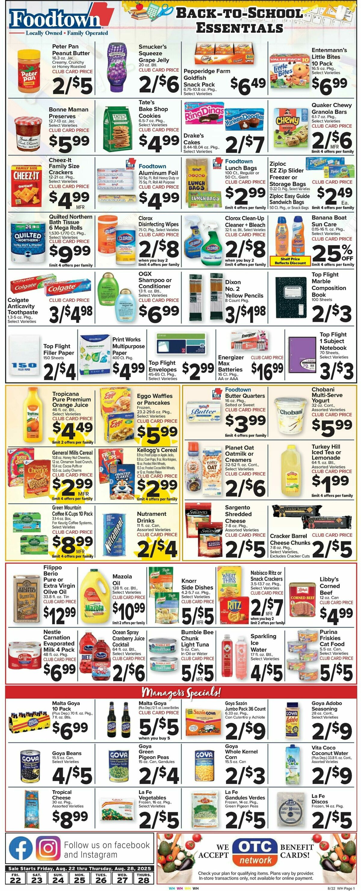 Food Town Weekly Ad from August 22