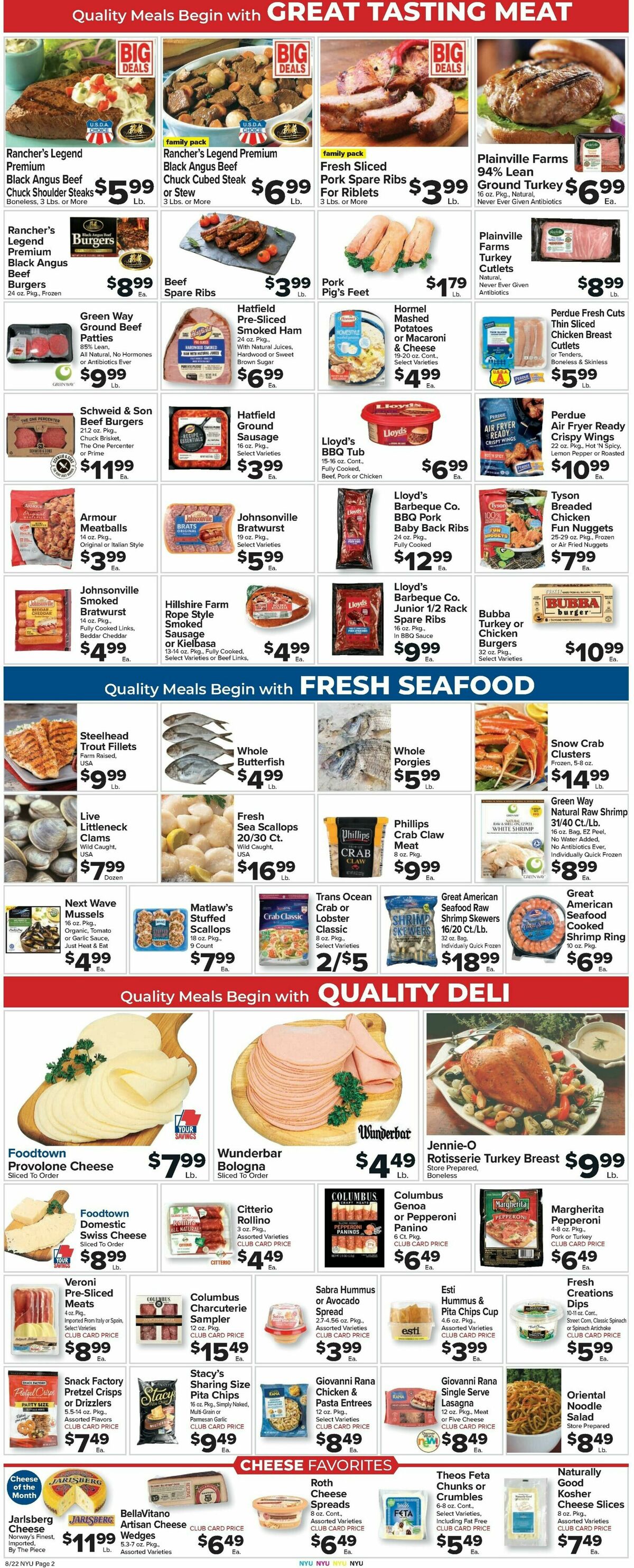 Food Town Weekly Ad from August 22