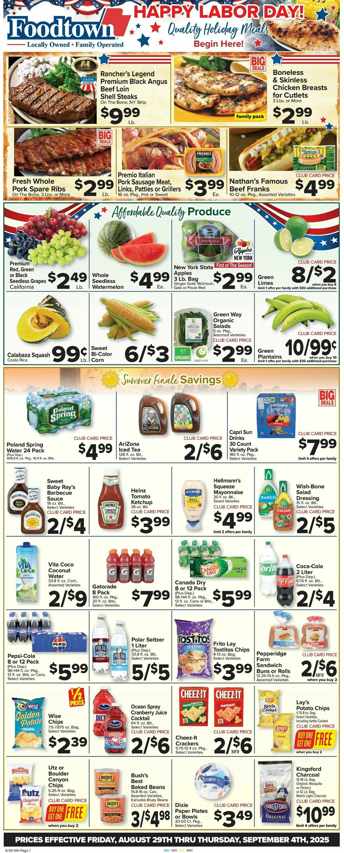 Food Town Weekly Ad from August 29