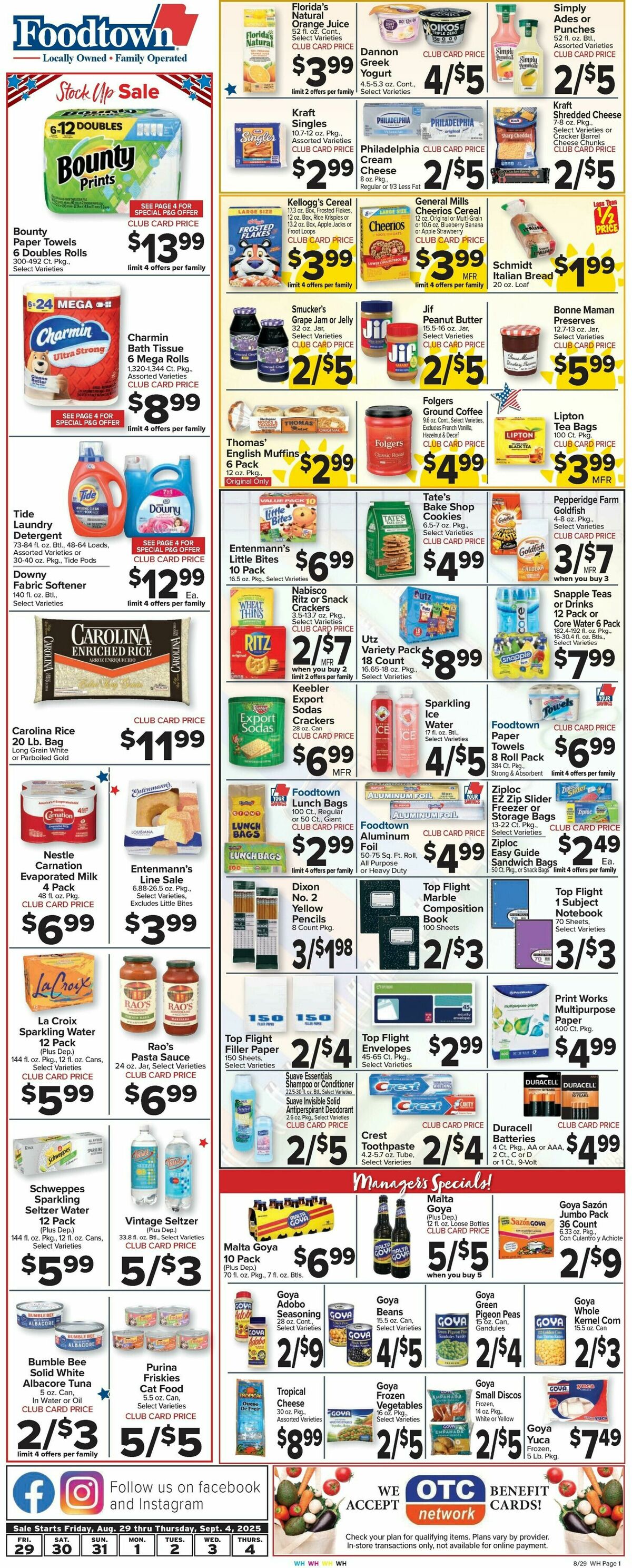 Food Town Weekly Ad from August 29