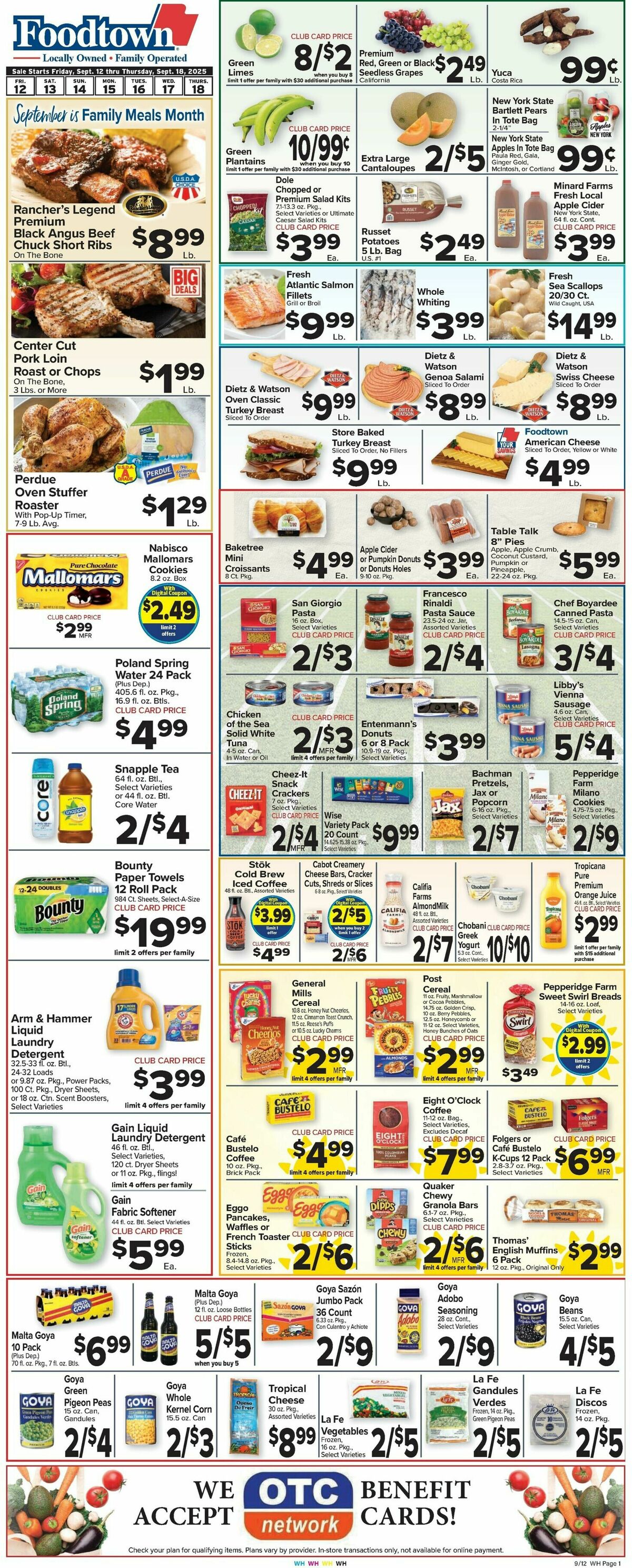 Food Town Weekly Ad from September 12