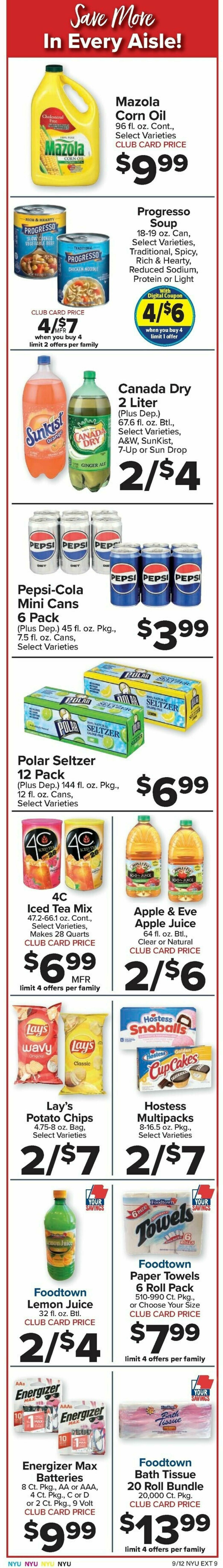 Food Town Weekly Ad from September 12