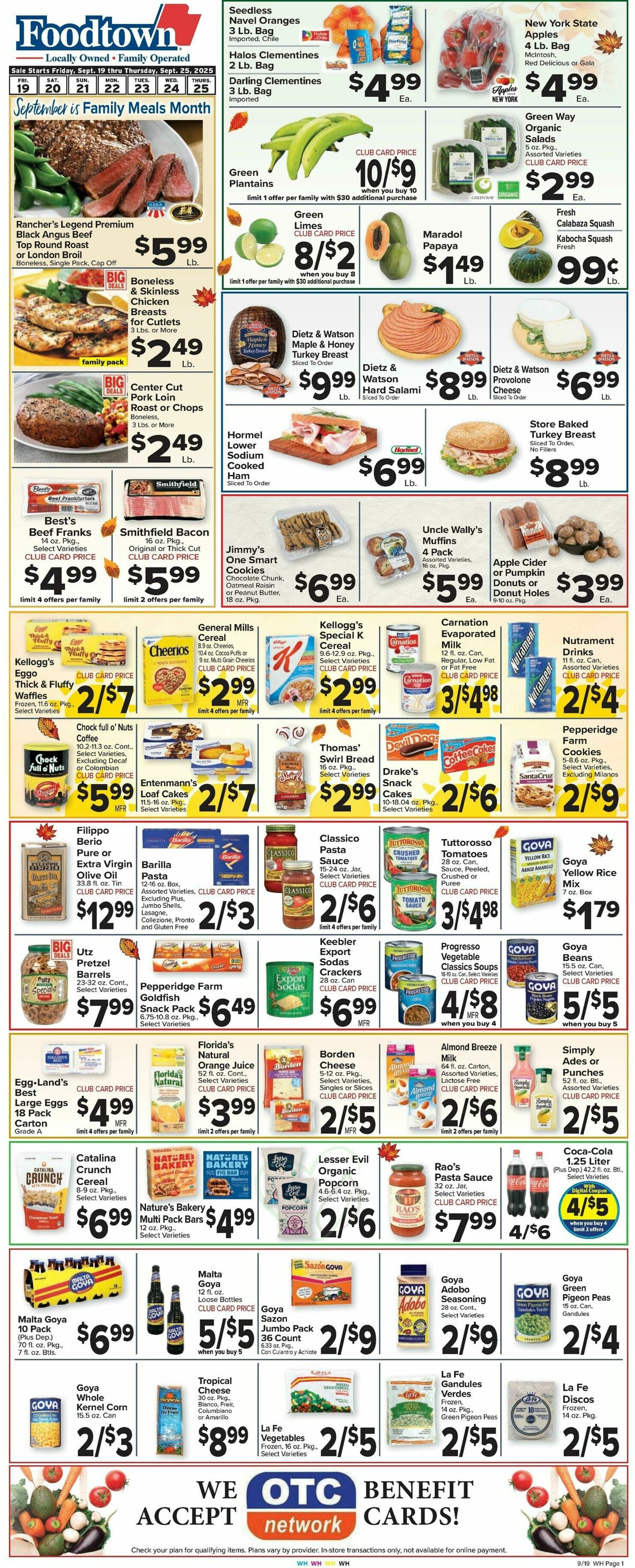 Food Town Weekly Ad from September 19