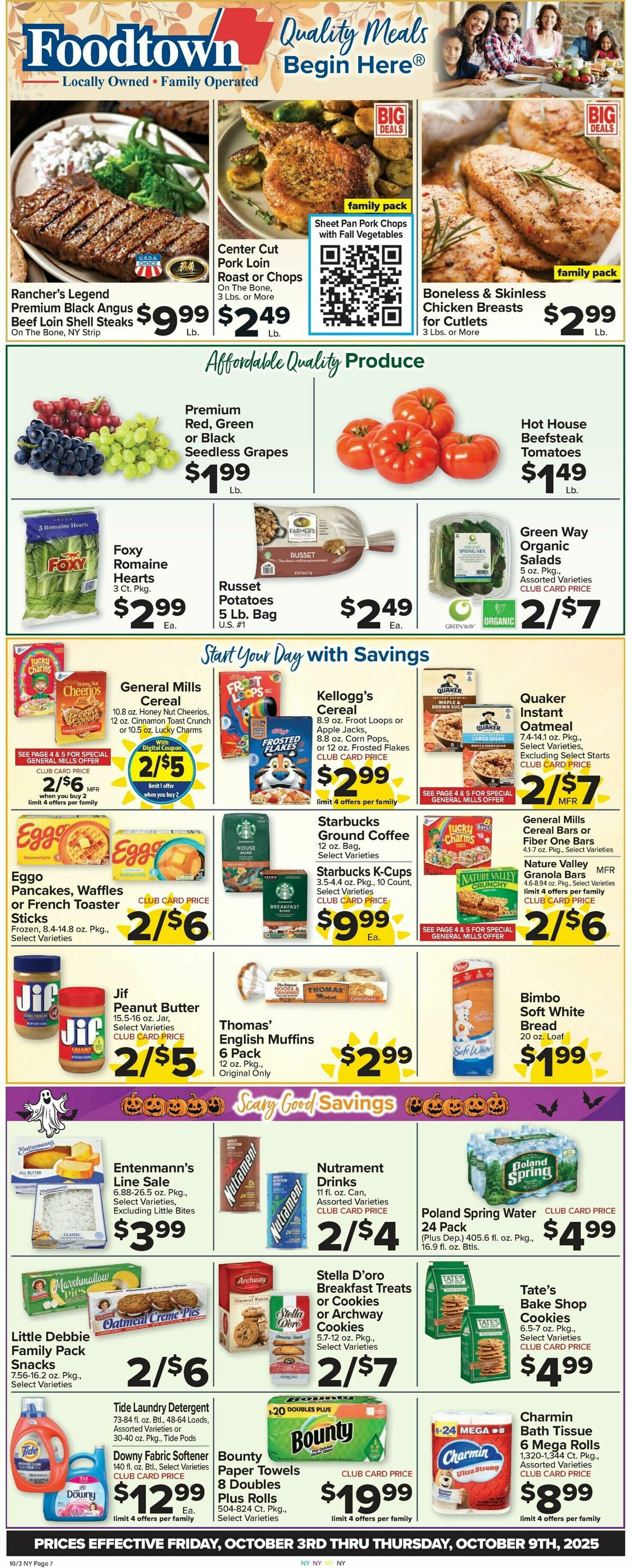 Food Town Weekly Ad from October 3