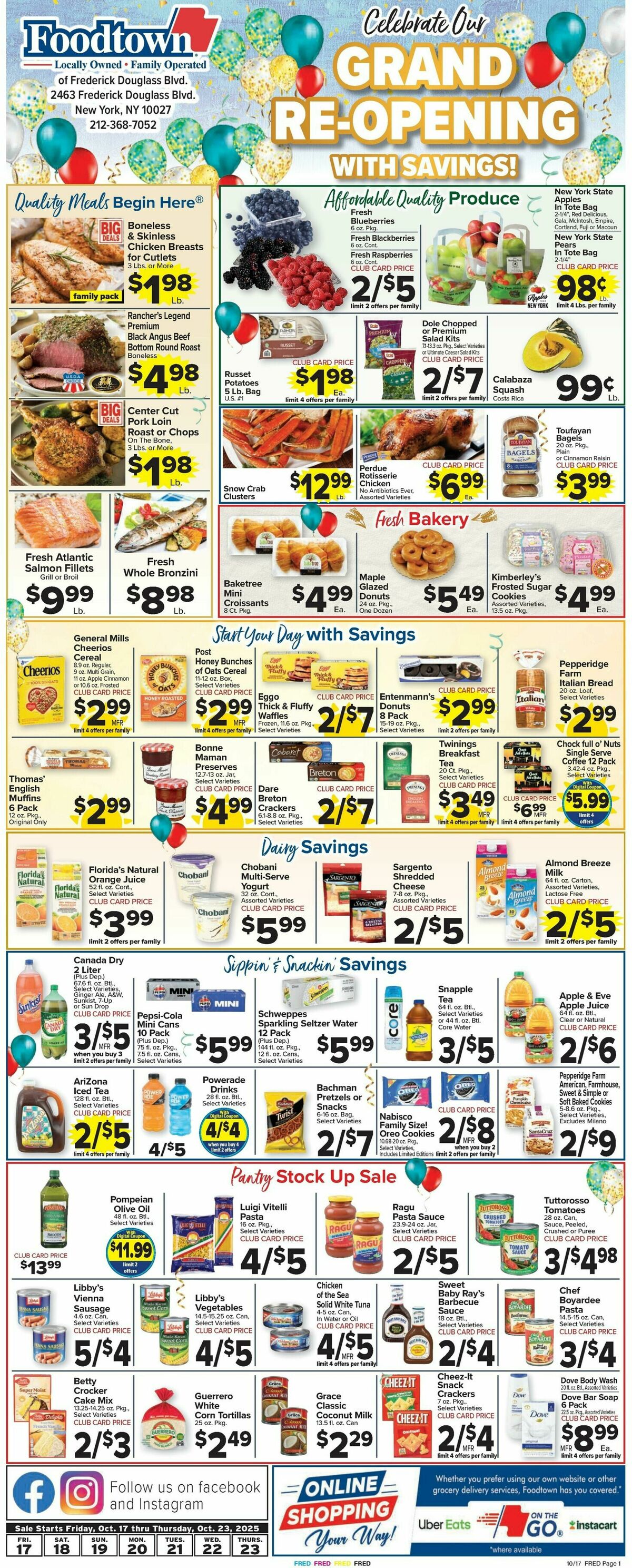 Food Town Weekly Ad from October 17