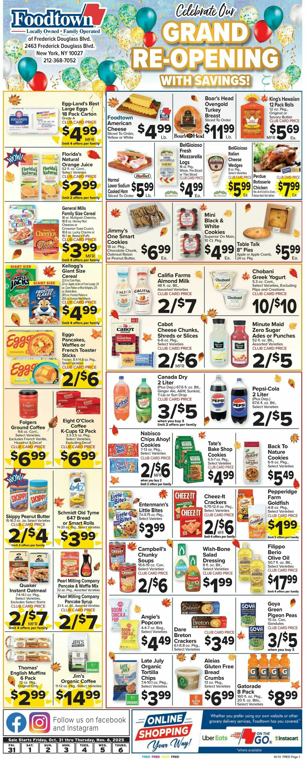 Food Town Weekly Ad from October 31