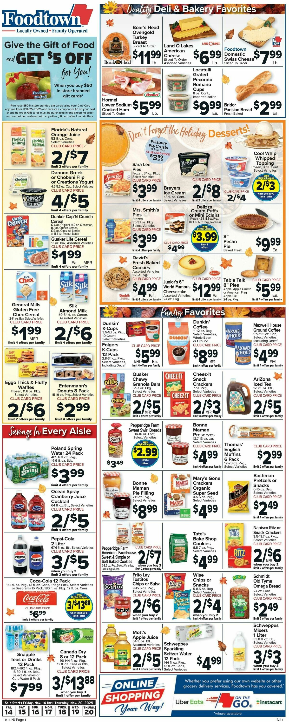 Food Town Weekly Ad from November 14