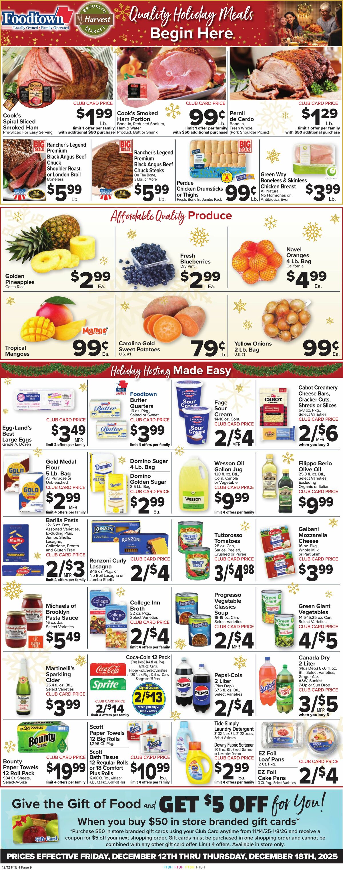 Food Town Weekly Ad from December 12