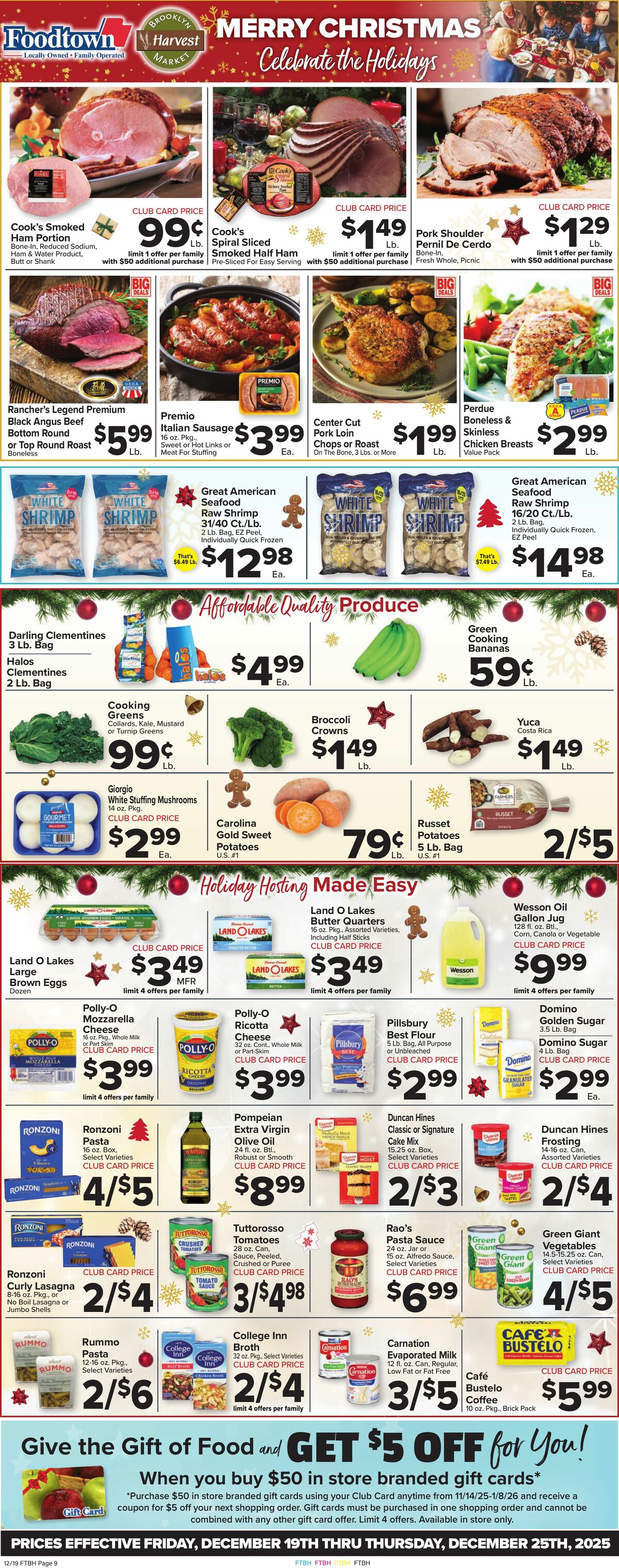 Food Town Weekly Ad from December 19