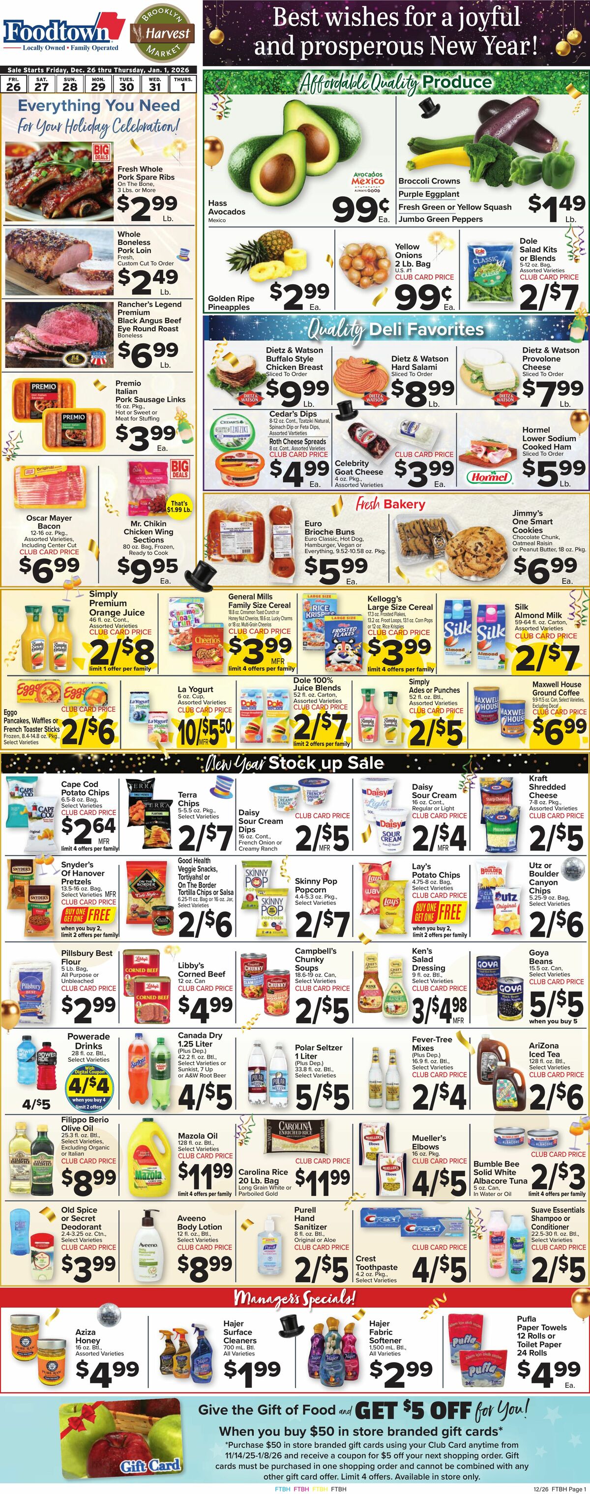 Food Town Weekly Ad from December 26