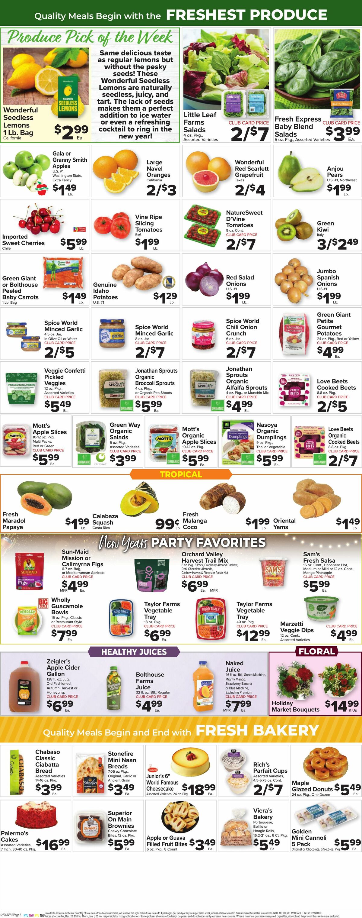 Food Town Weekly Ad from December 26