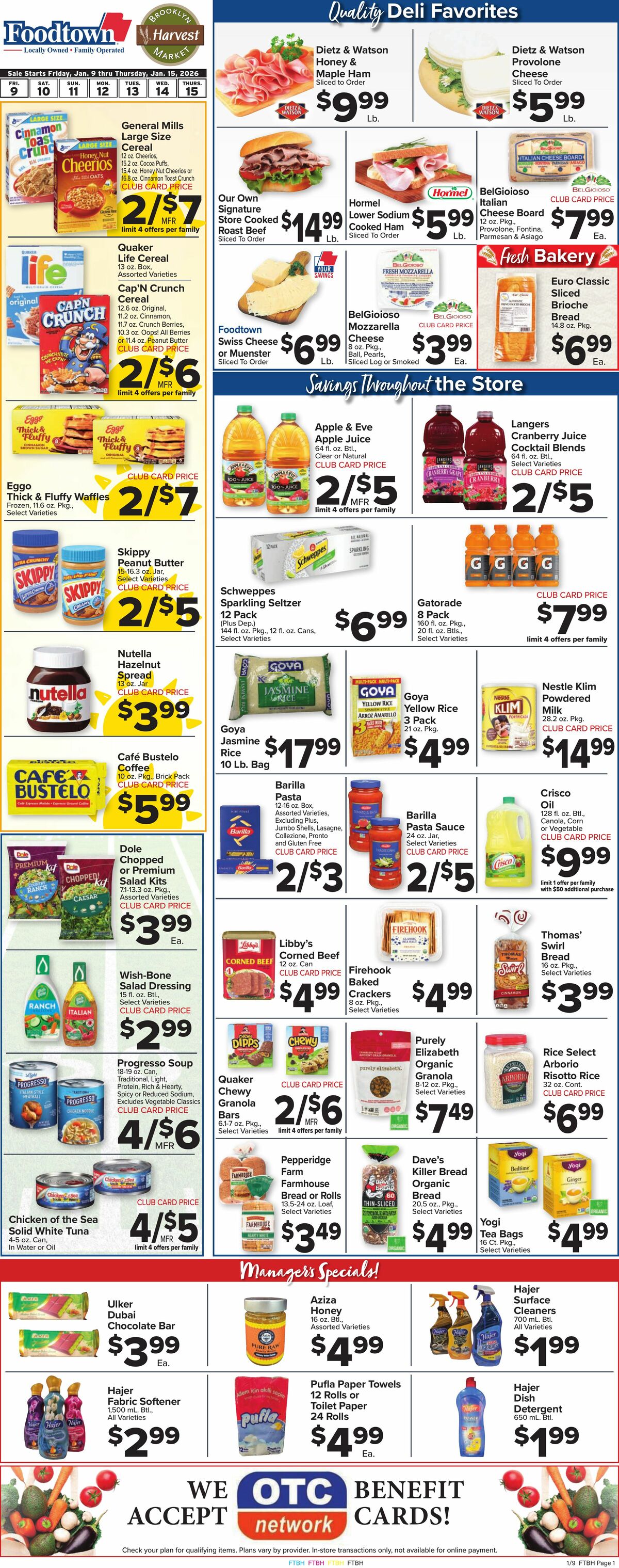 Food Town Weekly Ad from January 9