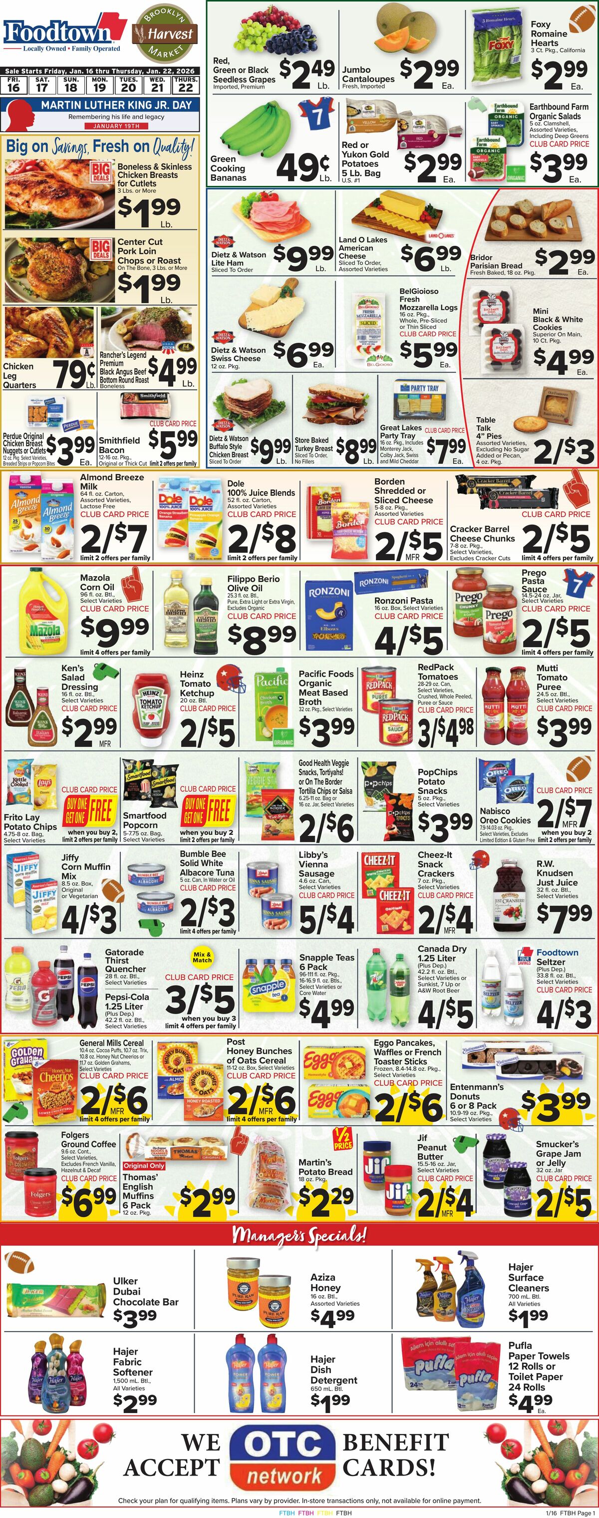 Food Town Weekly Ad from January 16