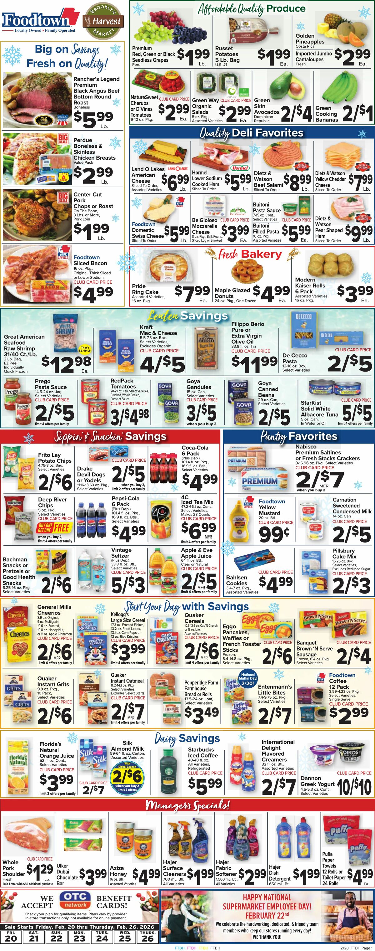 Food Town Weekly Ad from February 20