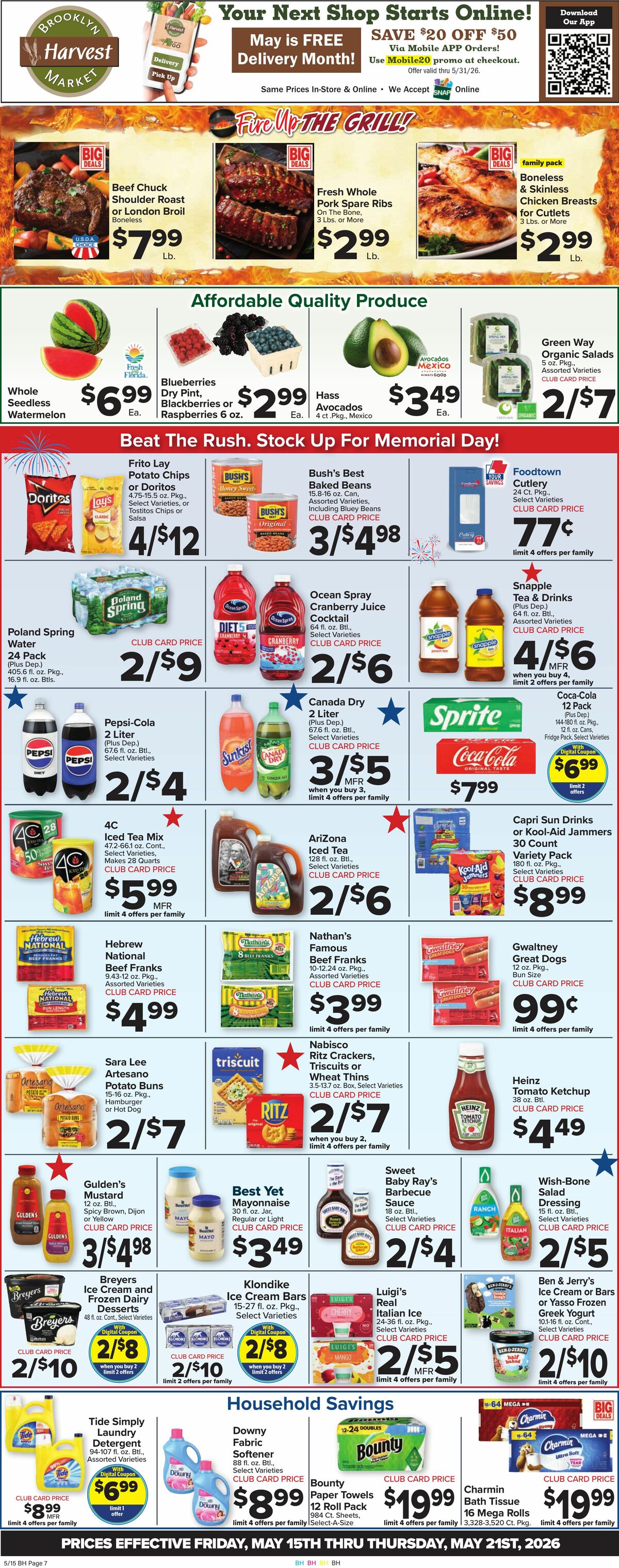 Food Town Weekly Ad from May 15