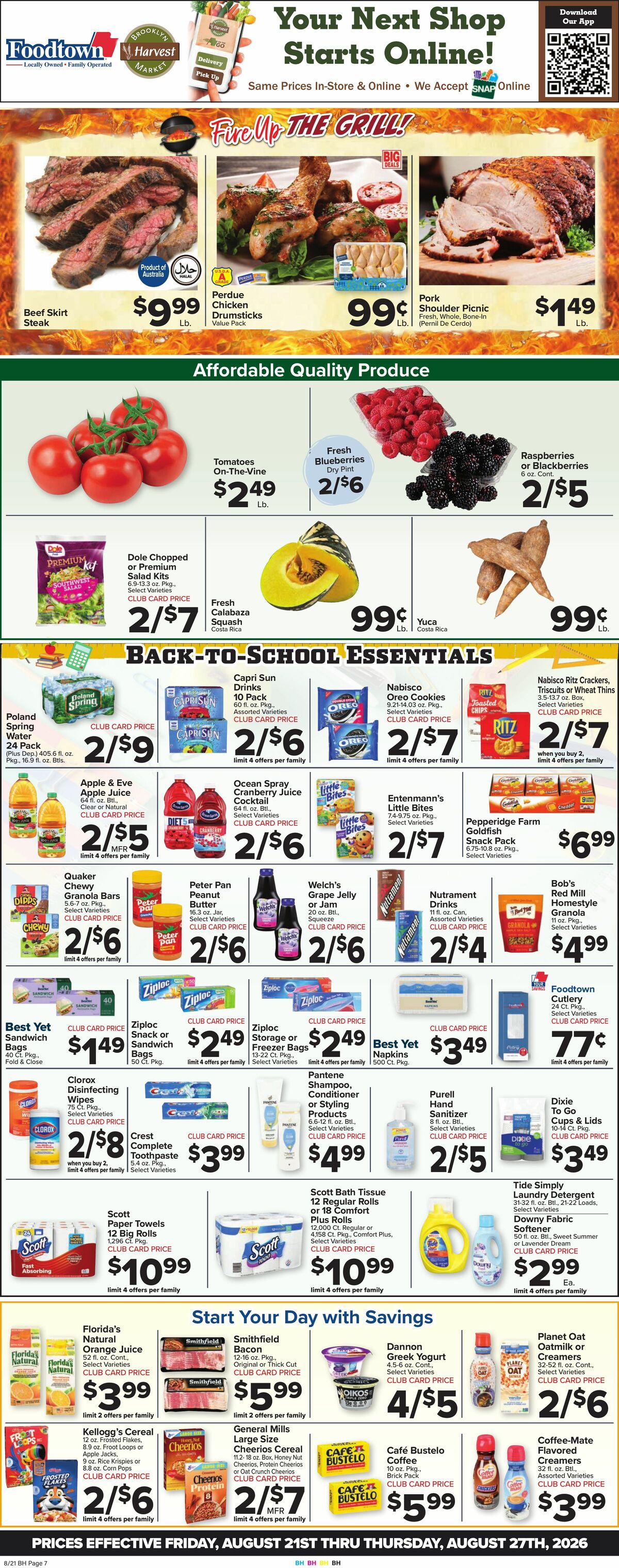 Food Town Weekly Ad from August 21
