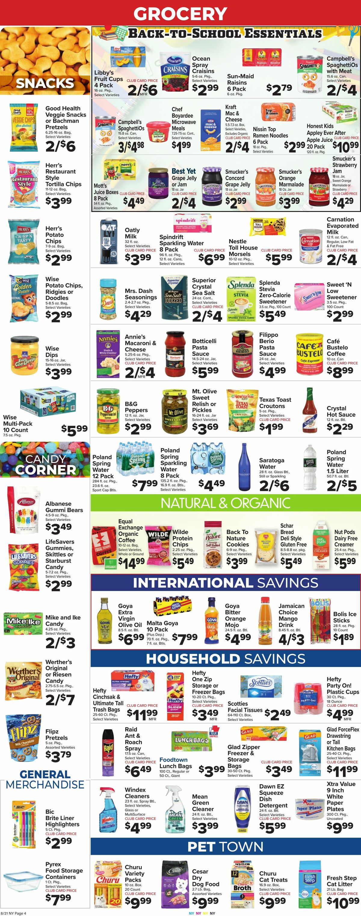Food Town Weekly Ad from August 21