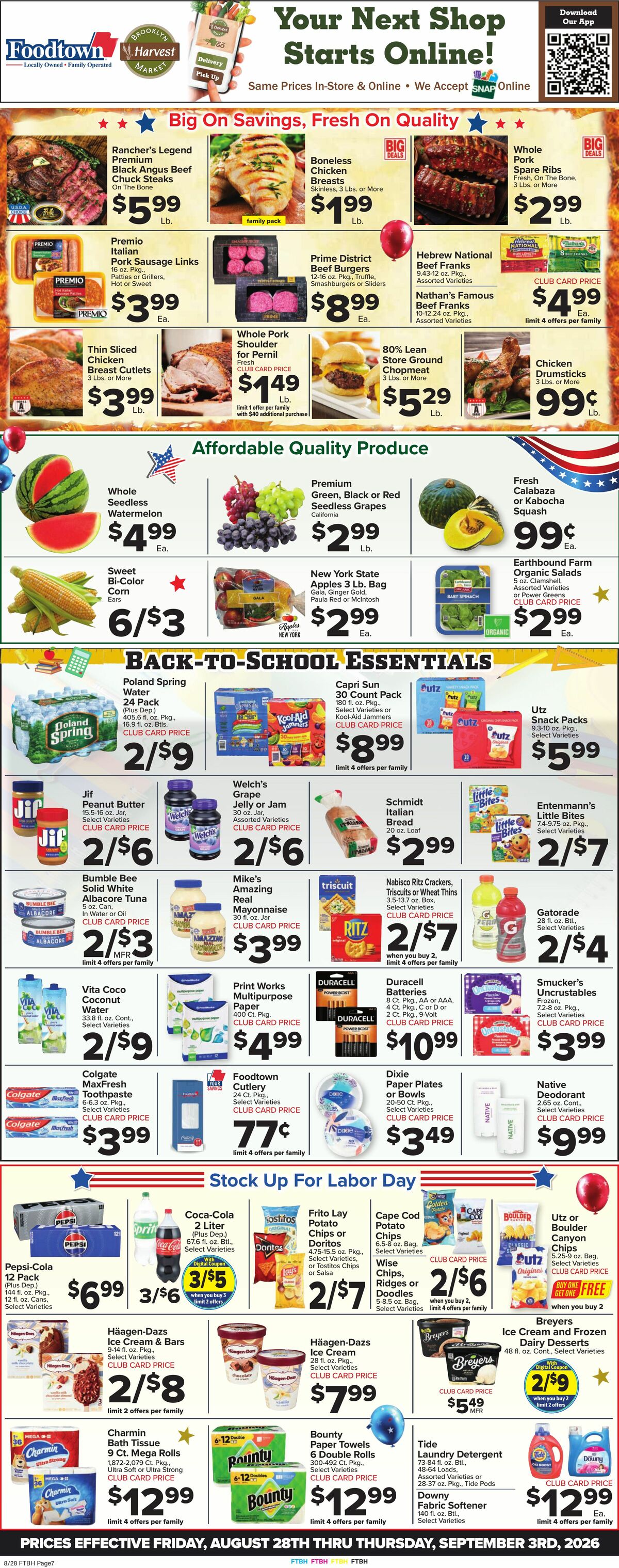 Food Town Weekly Ad from August 28