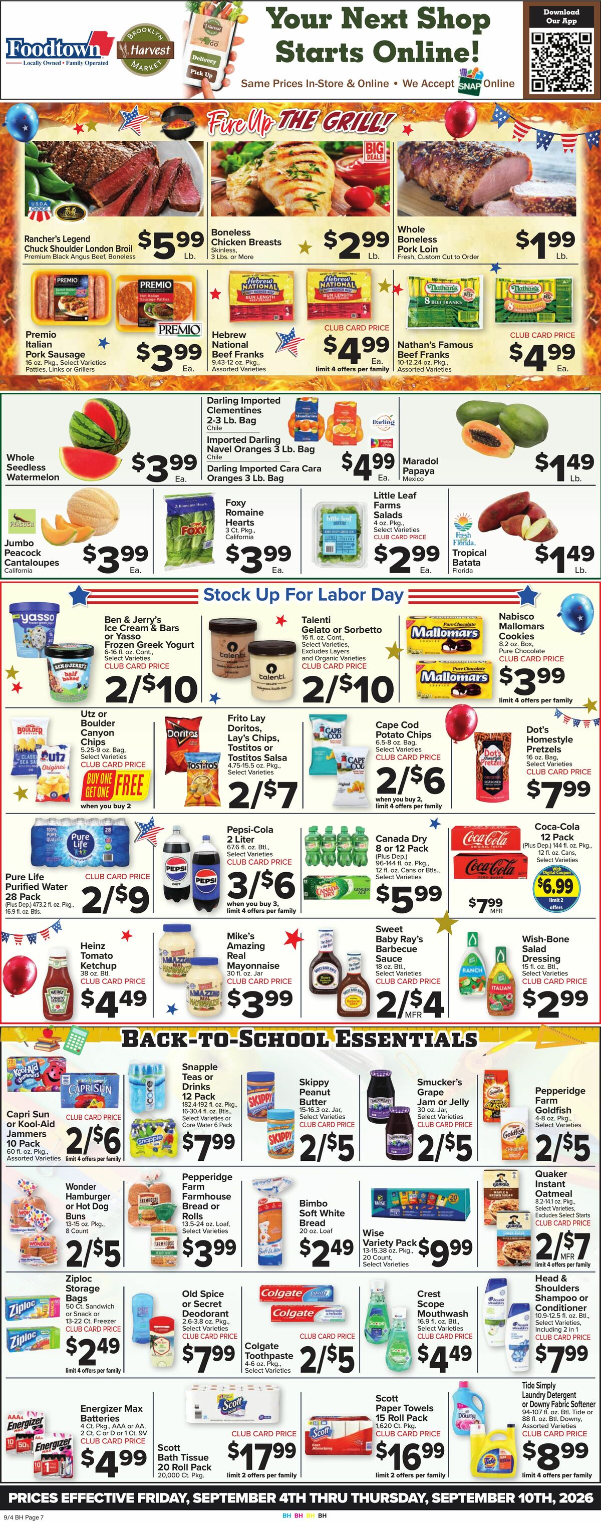 Food Town Weekly Ad from September 4