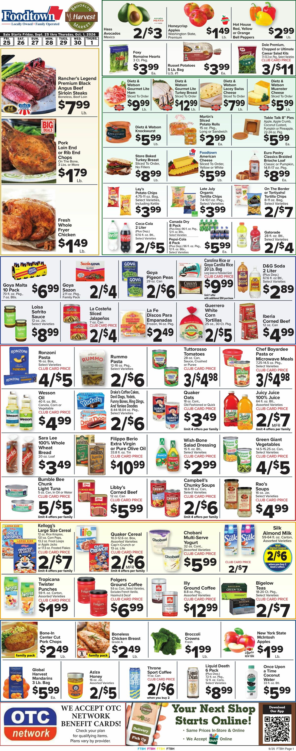 Food Town Weekly Ad from September 25