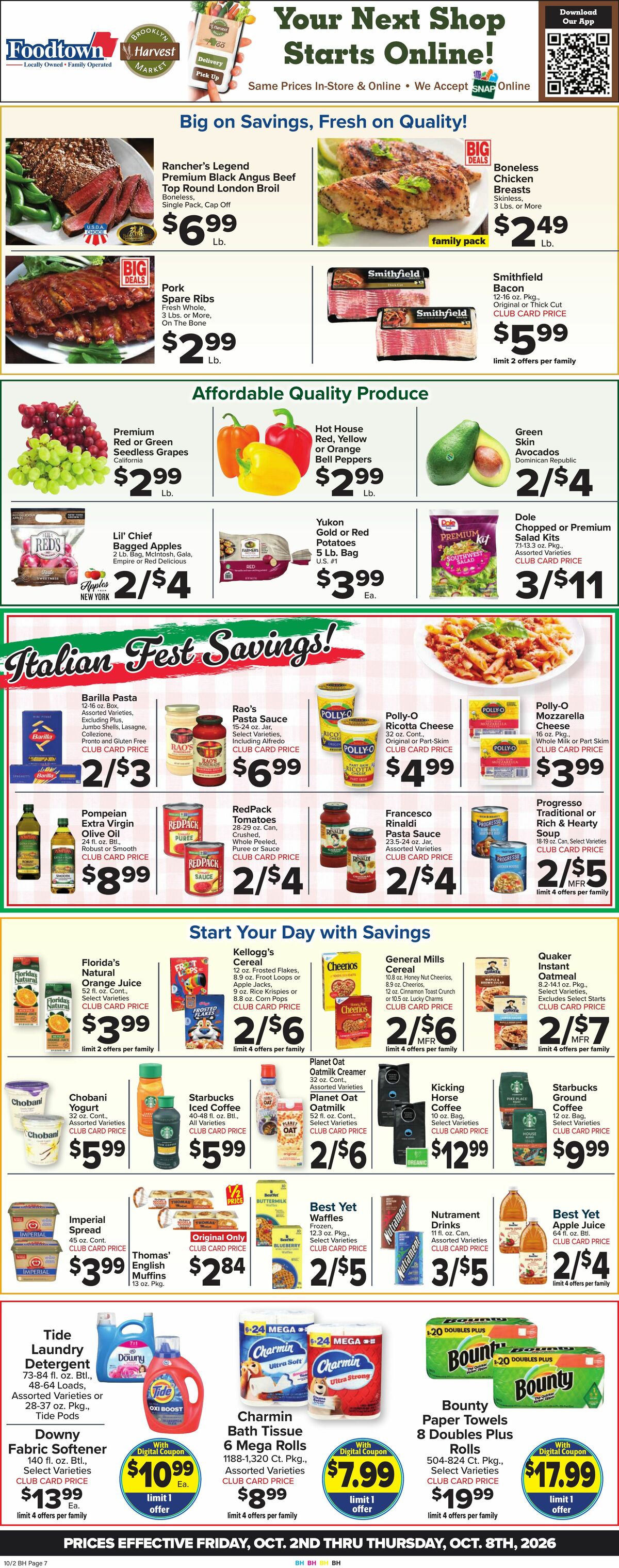 Food Town Weekly Ad from October 2