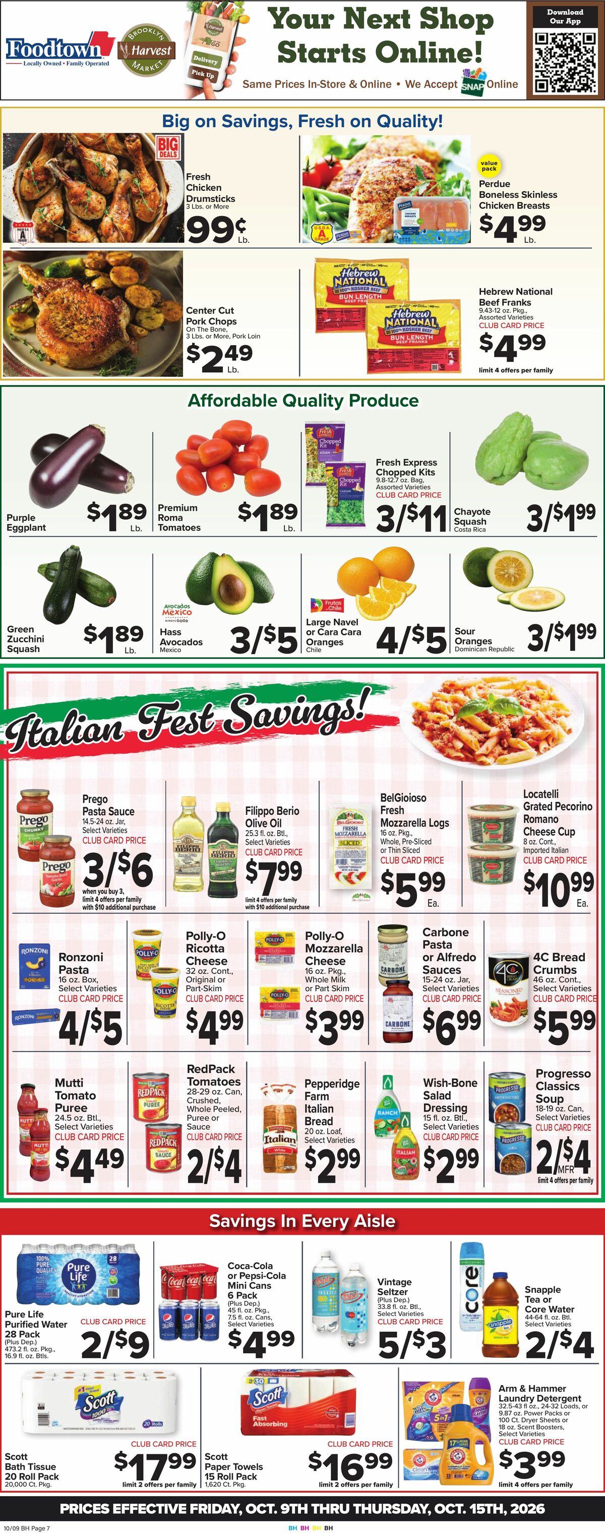 Food Town Weekly Ad from October 9