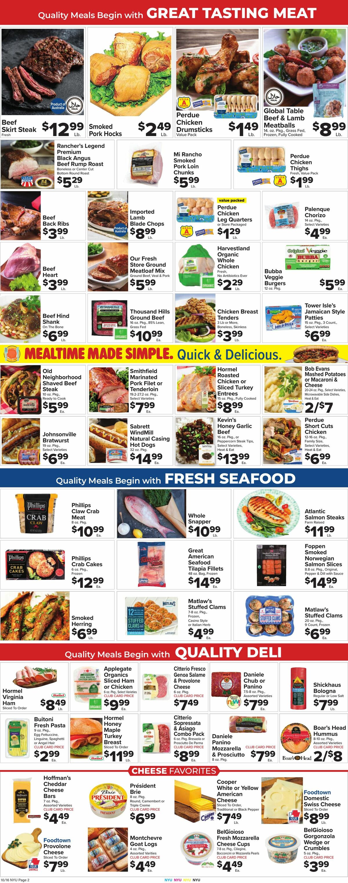 Food Town Weekly Ad from October 16