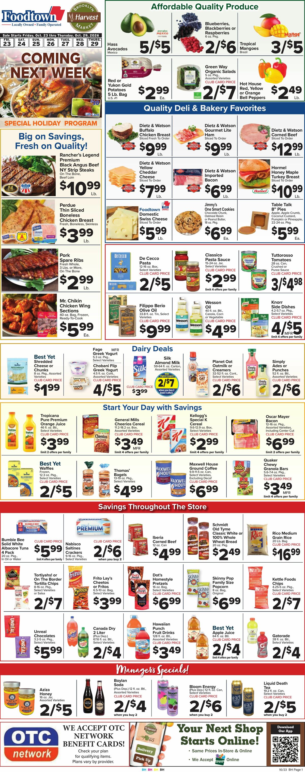 Food Town Weekly Ad from October 23