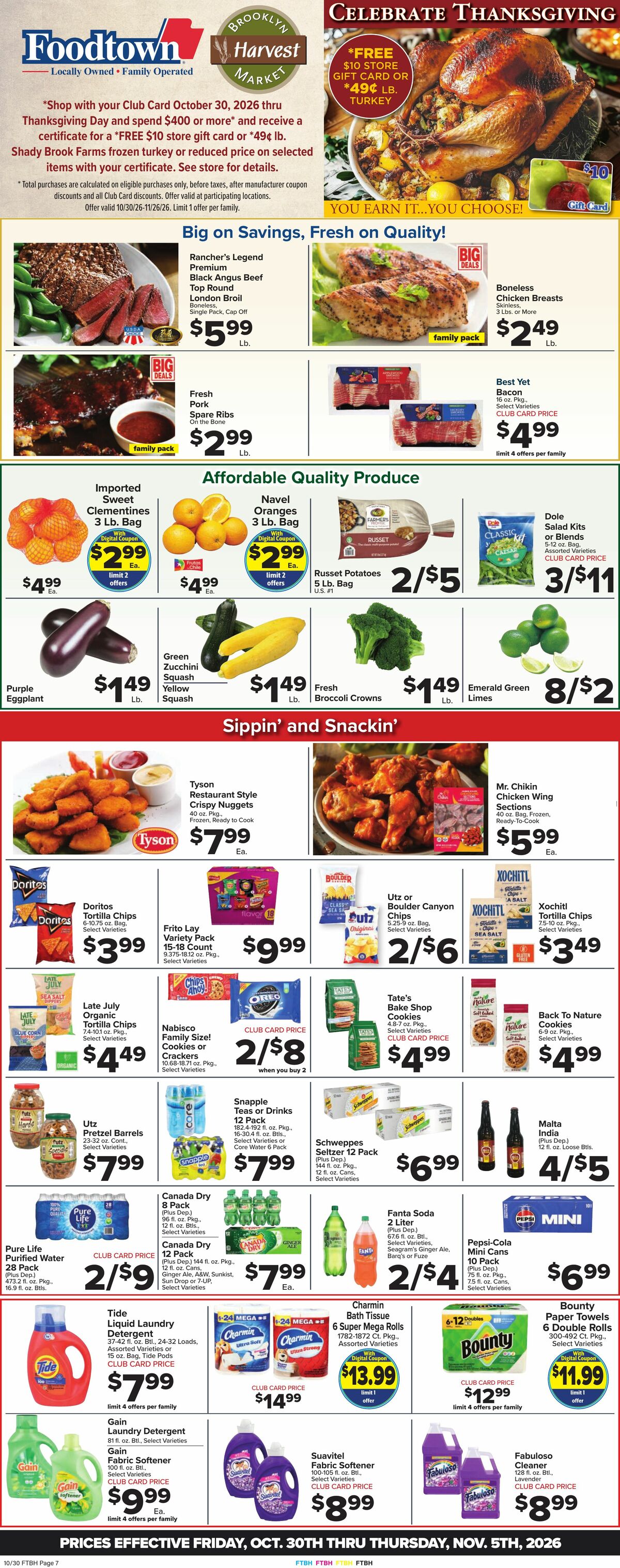 Food Town Weekly Ad from October 30