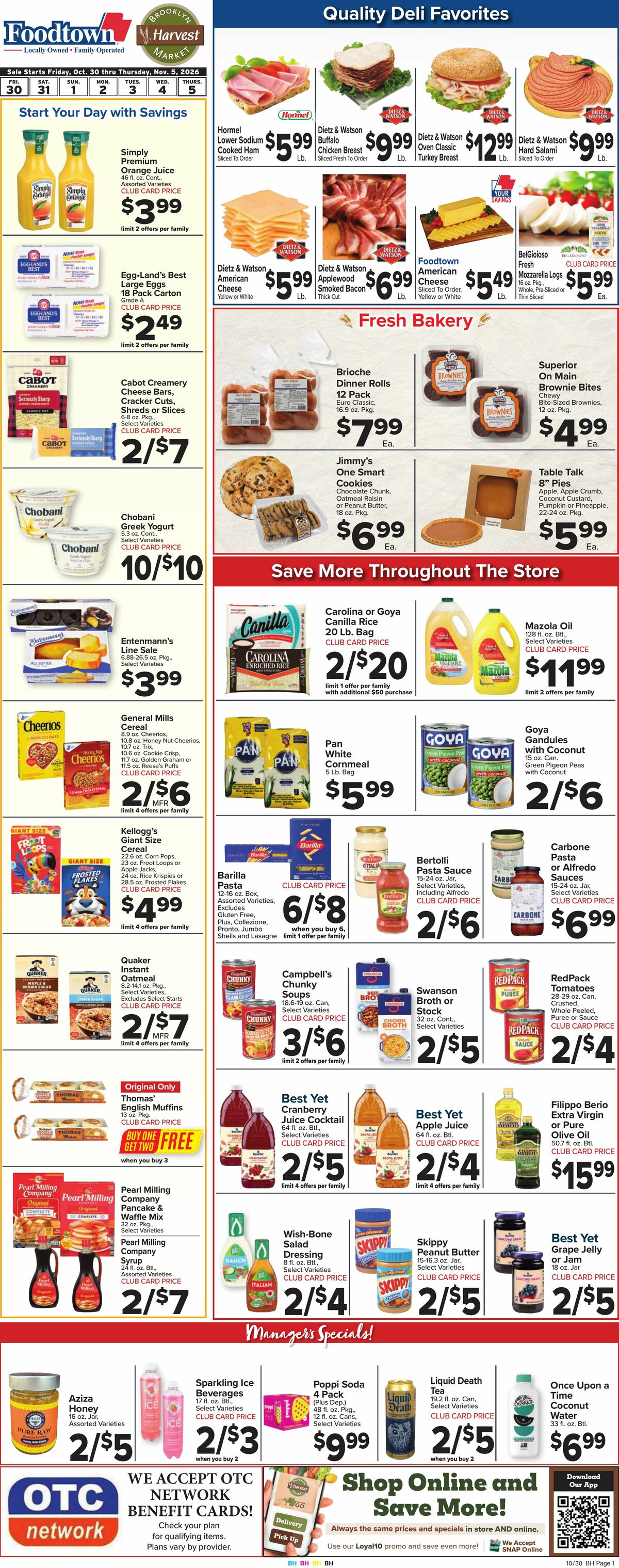 Food Town Weekly Ad from October 30