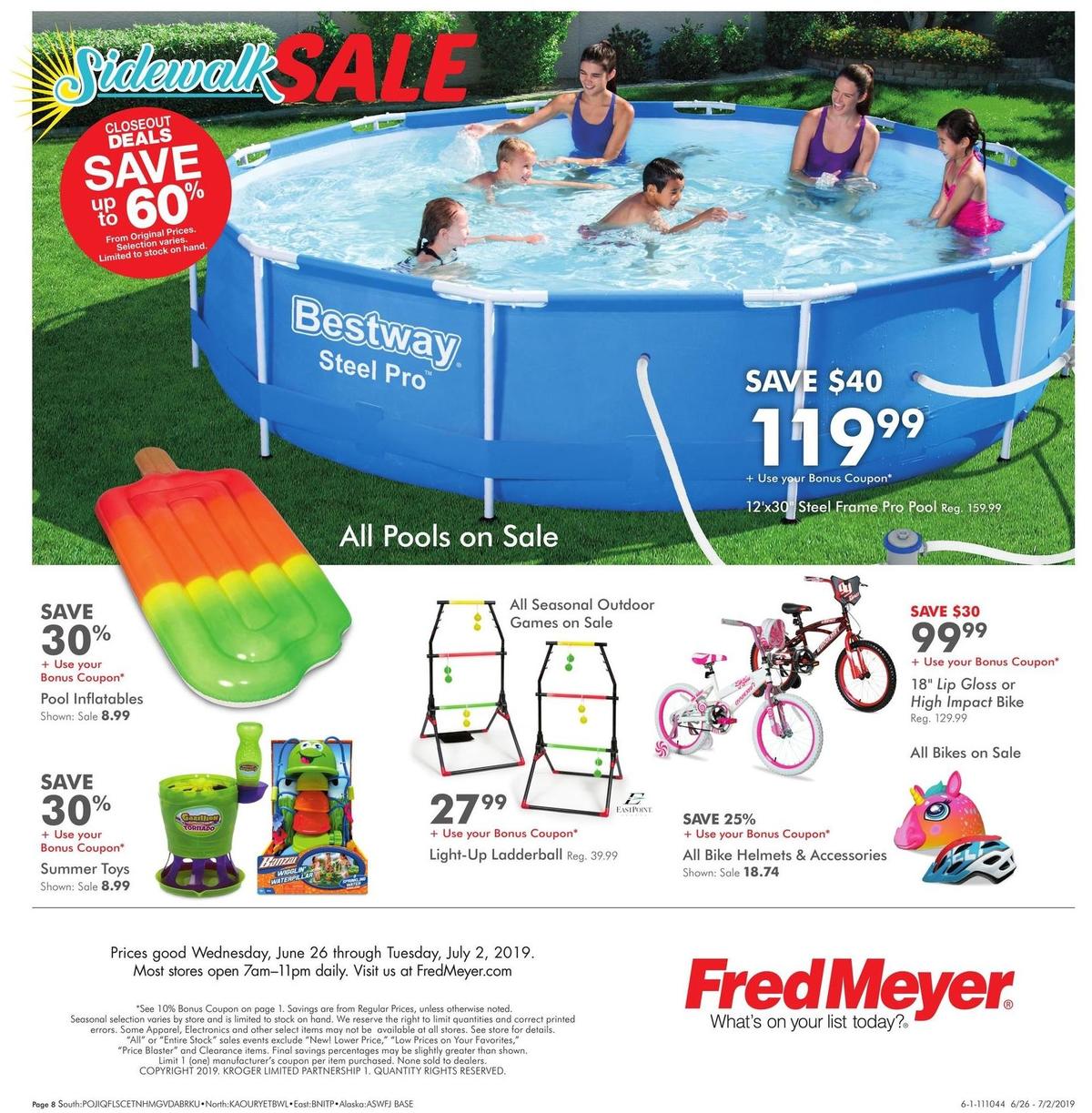 Fred Meyer General Merchandise Weekly Ad from June 26