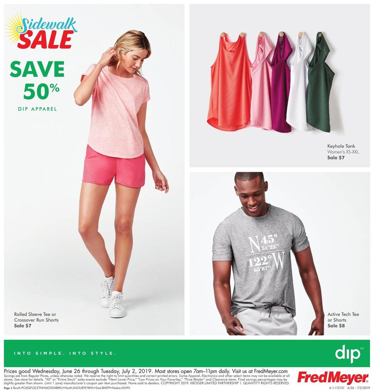 Fred Meyer Dip Apparel Weekly Ad from June 26