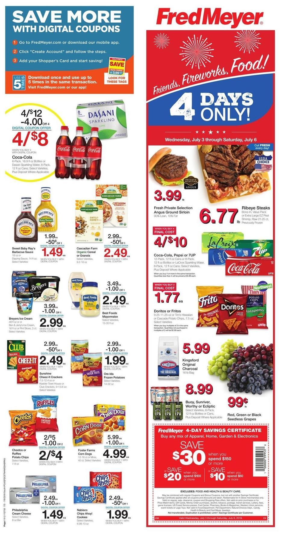 Fred Meyer Weekly Ad from July 3