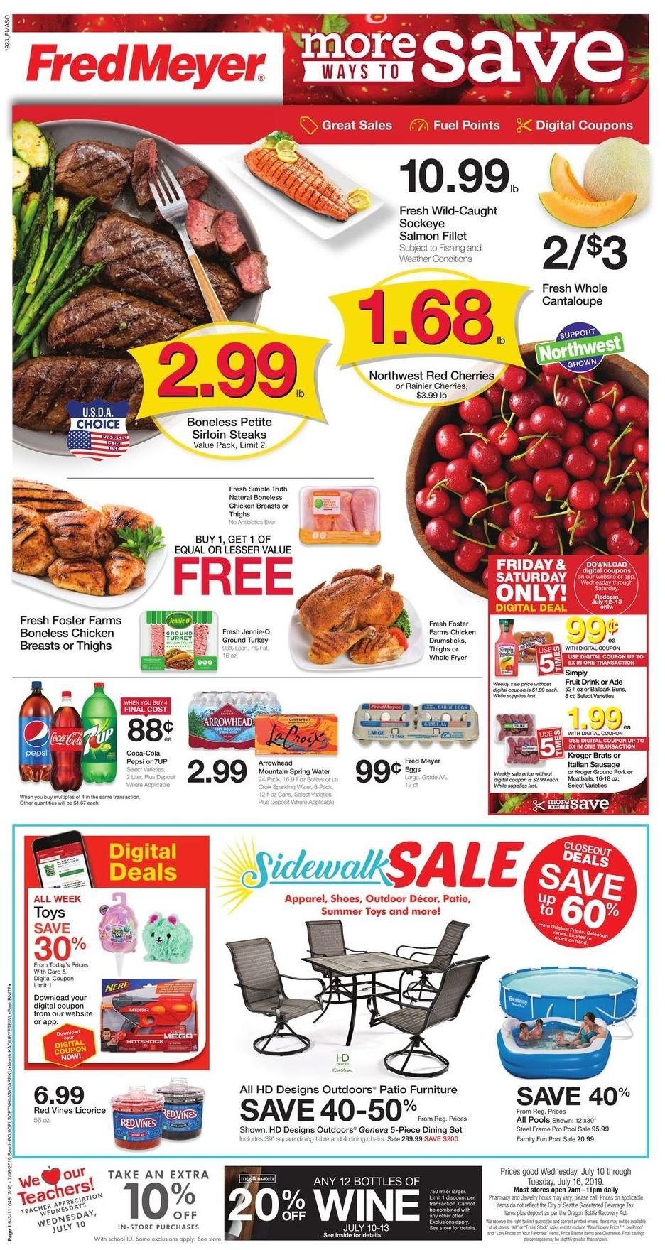 Fred Meyer Weekly Ad from July 10
