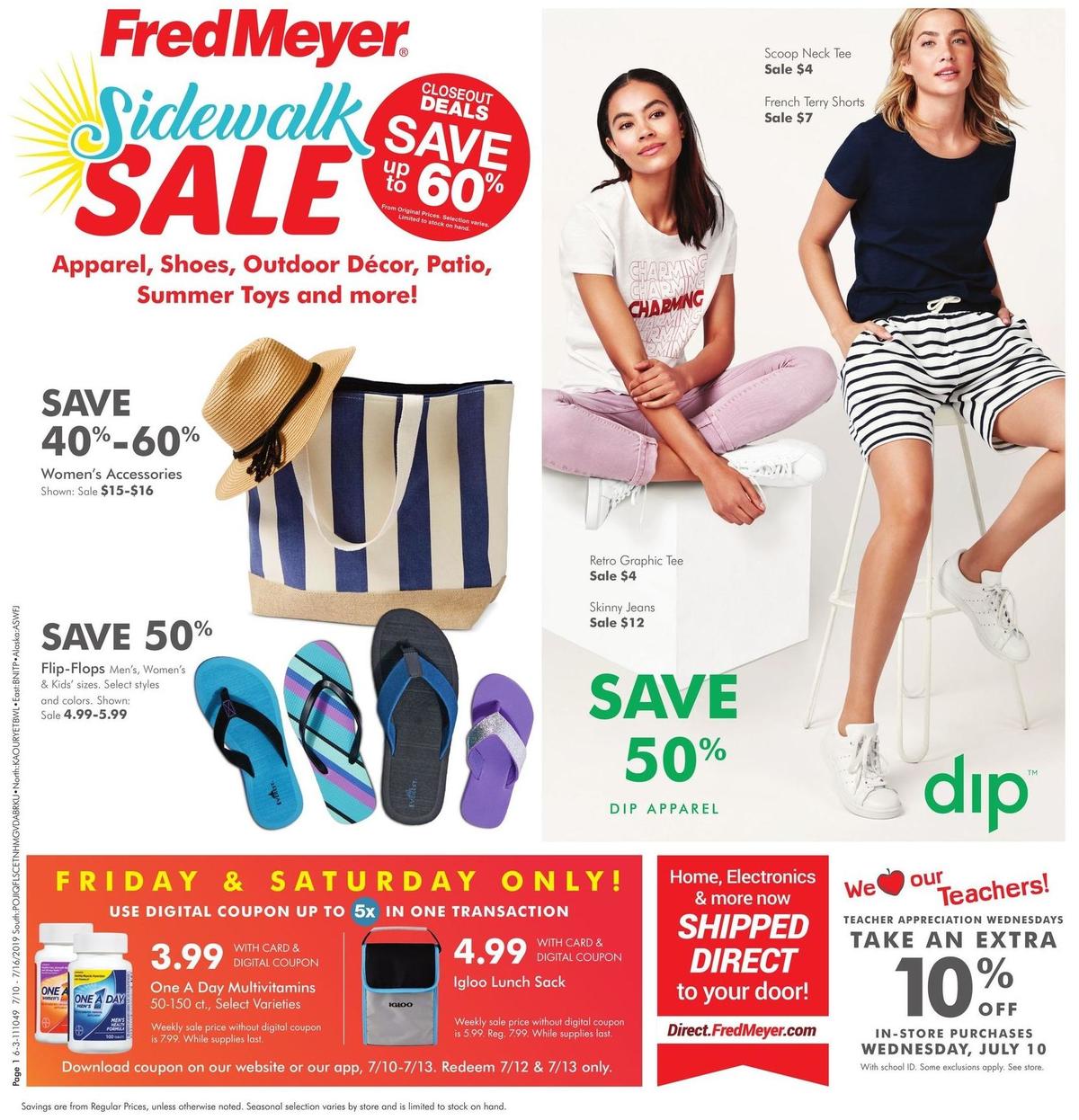 Fred Meyer General Merchandise Weekly Ad from July 10