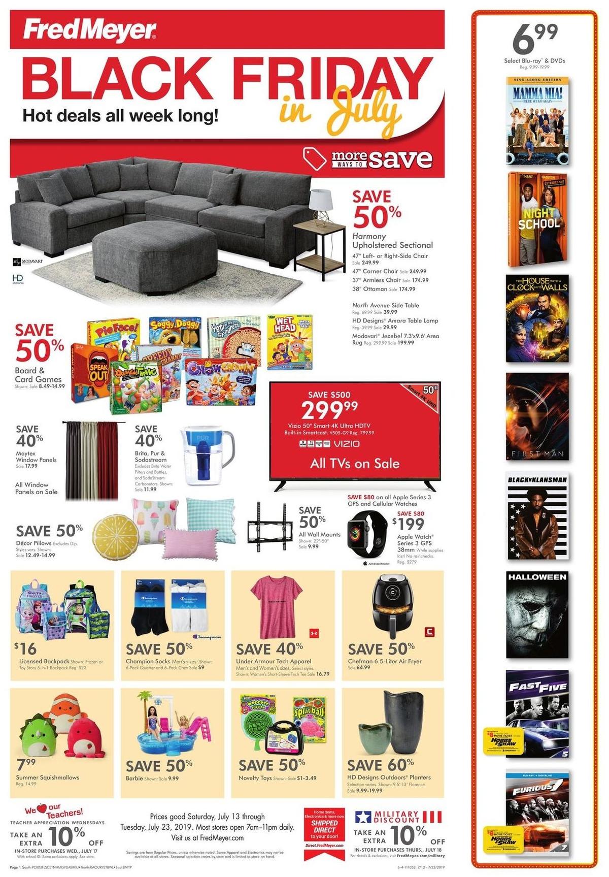 Fred Meyer Black Friday in July Weekly Ad from July 13
