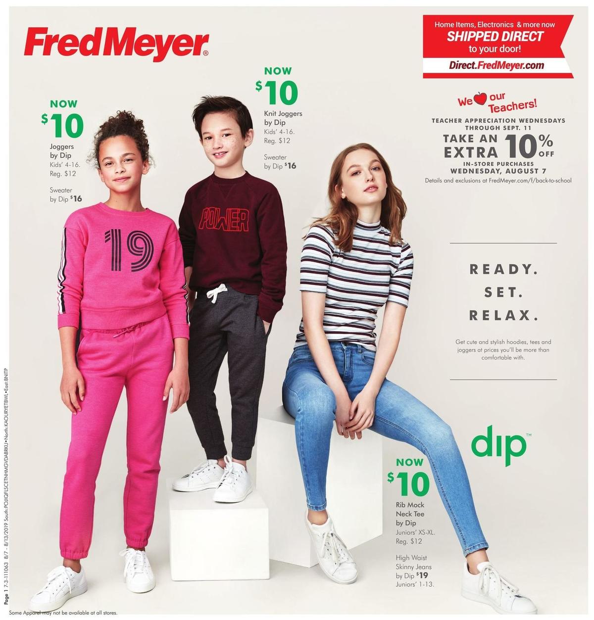 Fred Meyer General Merchandise Weekly Ad from August 7