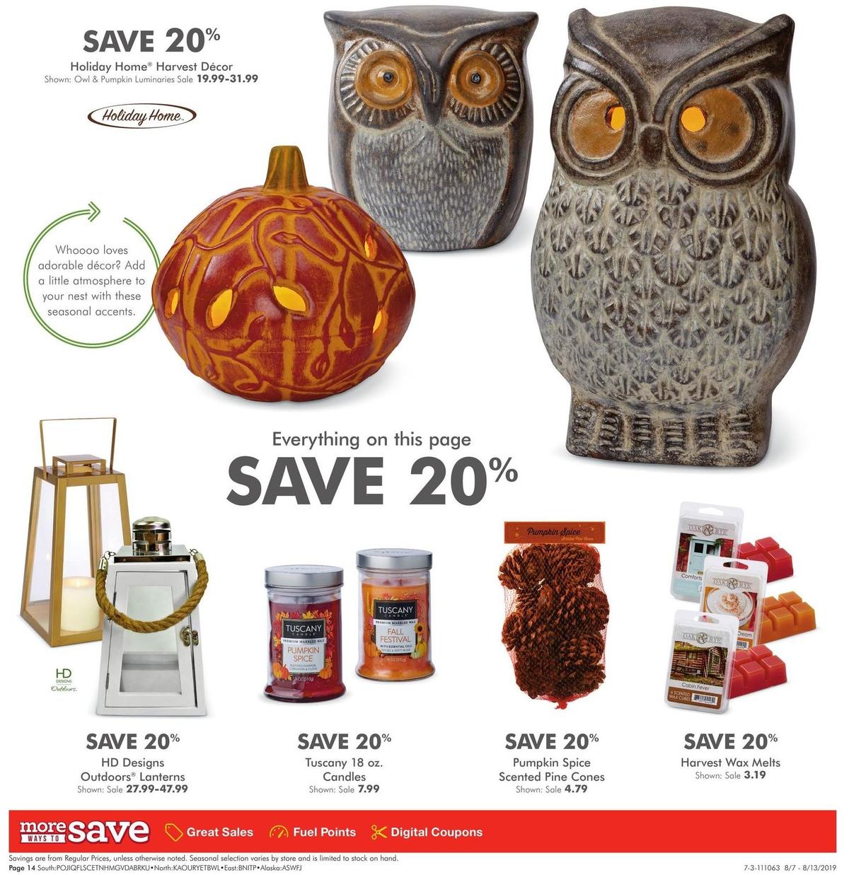 Fred Meyer General Merchandise Weekly Ad from August 7