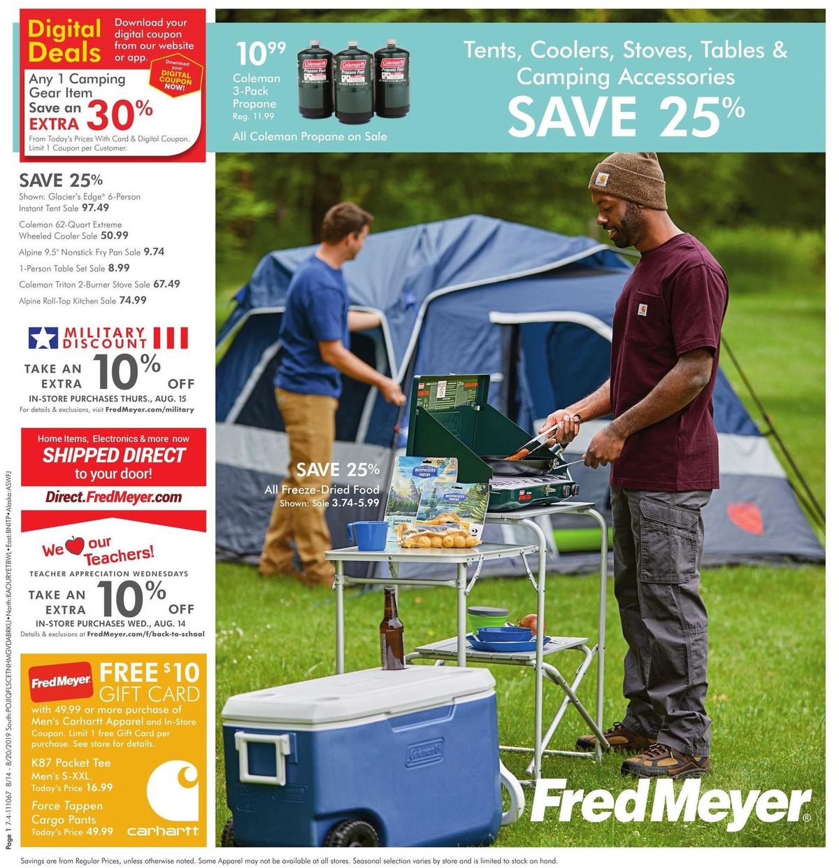 Fred Meyer General Merchandise Weekly Ad from August 14