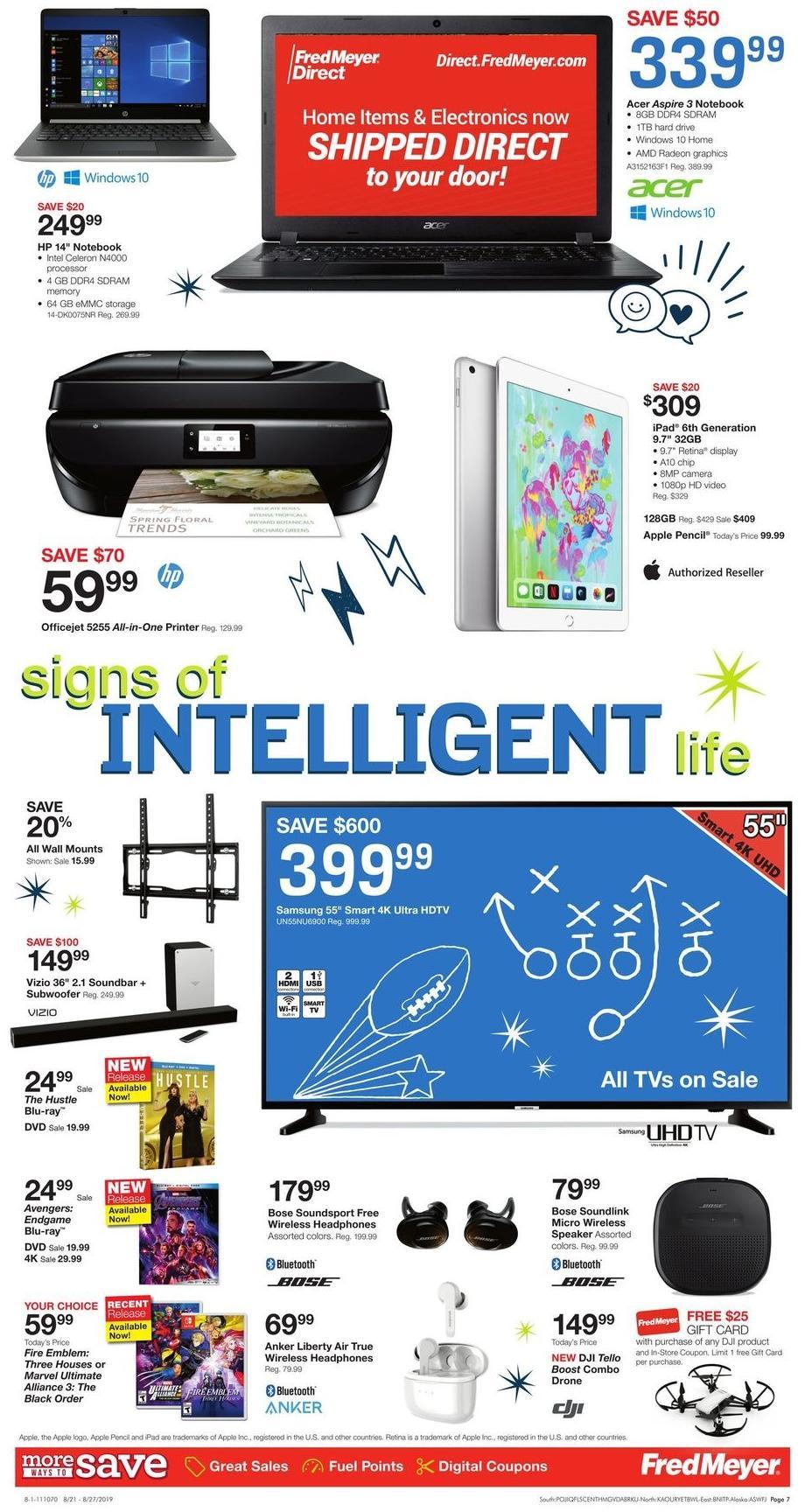 Fred Meyer Back to School Weekly Ad from August 21