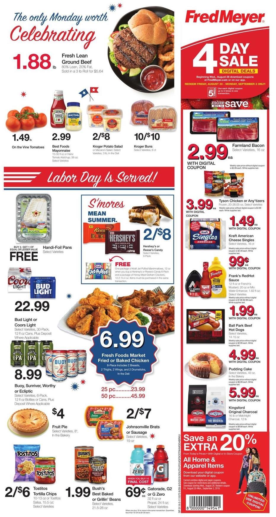 Fred Meyer Weekly Ad from August 28