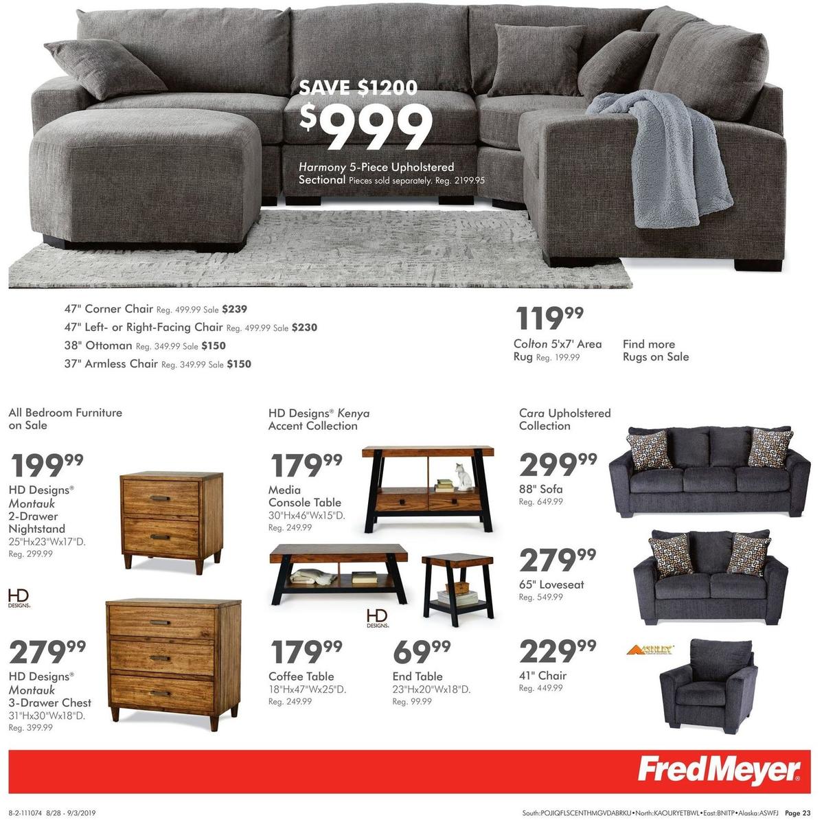 Fred Meyer General Merchandise Weekly Ad from August 28