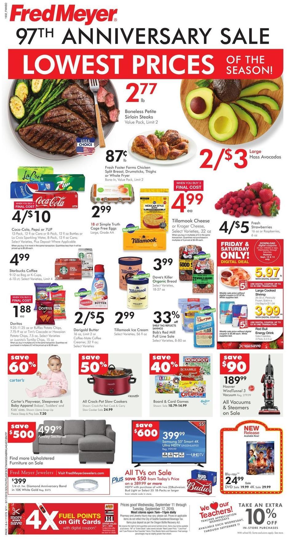 Fred Meyer Weekly Ad from September 11