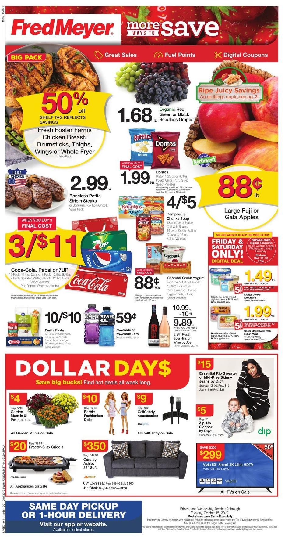 Fred Meyer Weekly Ad from October 9