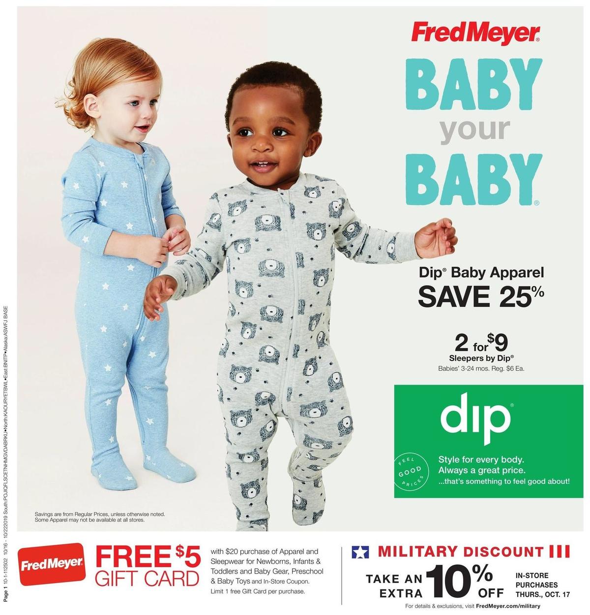 Fred Meyer Baby Sale Weekly Ad from October 16