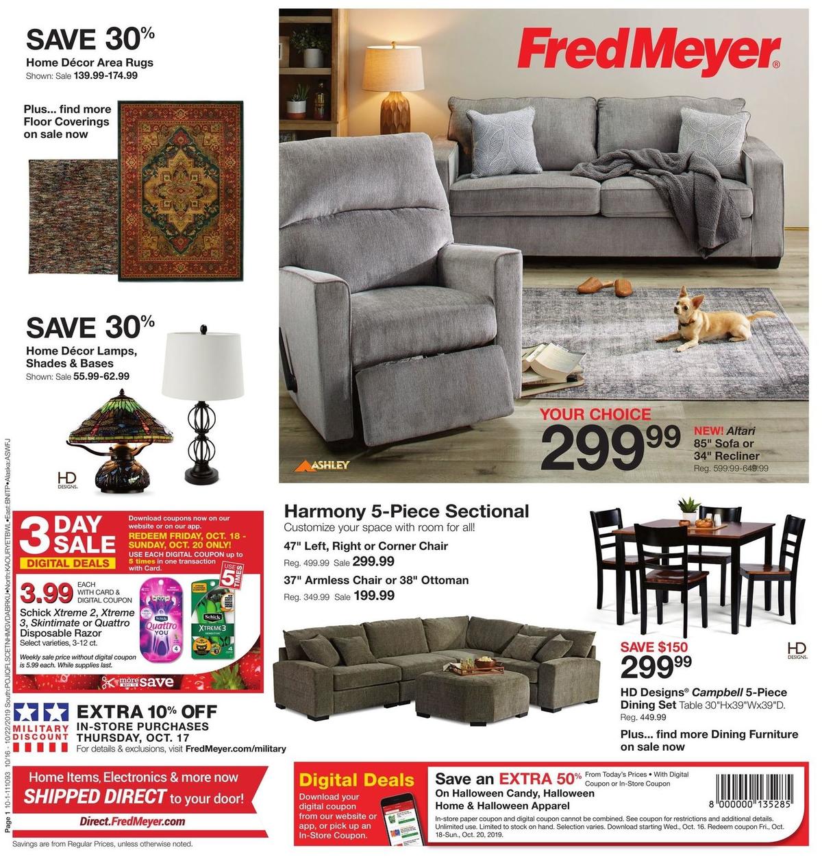 Fred Meyer General Merchandise Weekly Ad from October 16