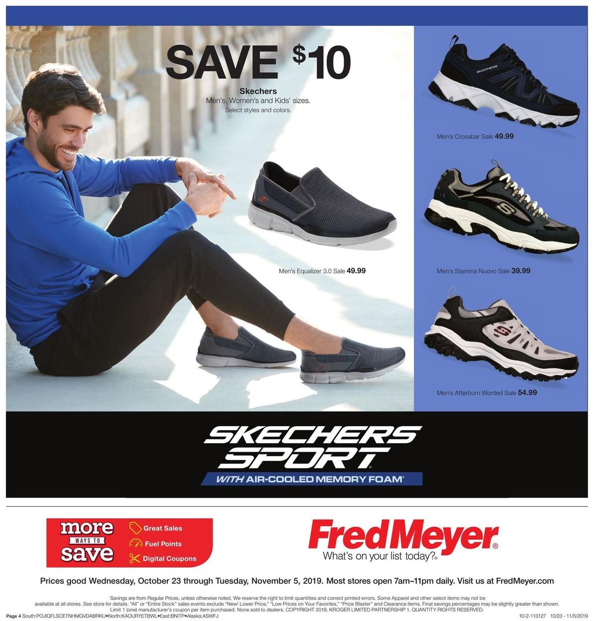 Fred Meyer Skechers Weekly Ad from October 23