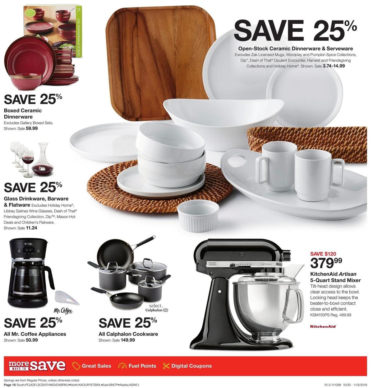 Fred Meyer General Merchandise Weekly Ad from October 30