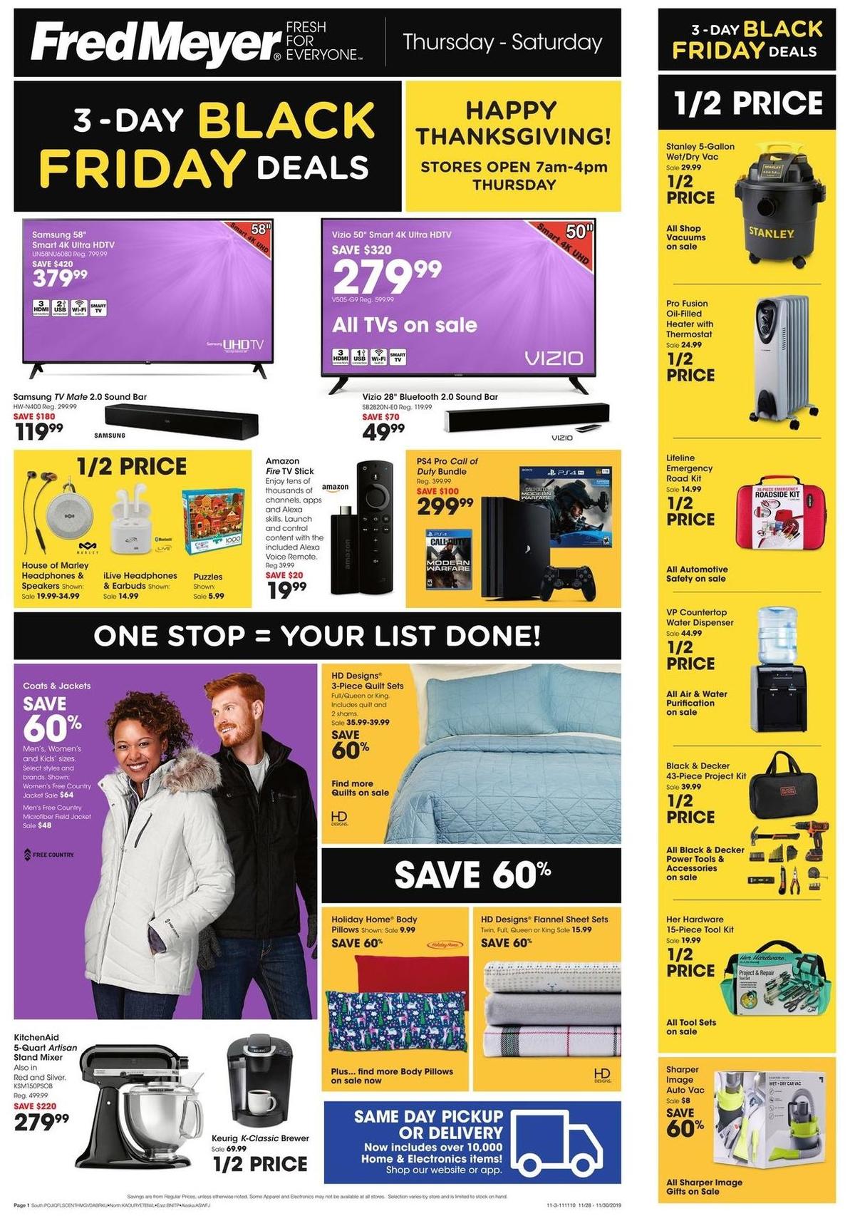Fred Meyer 3-Day Sale Weekly Ad from November 28